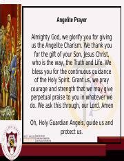 THE ANGELITE PRAYER Almighty God, .